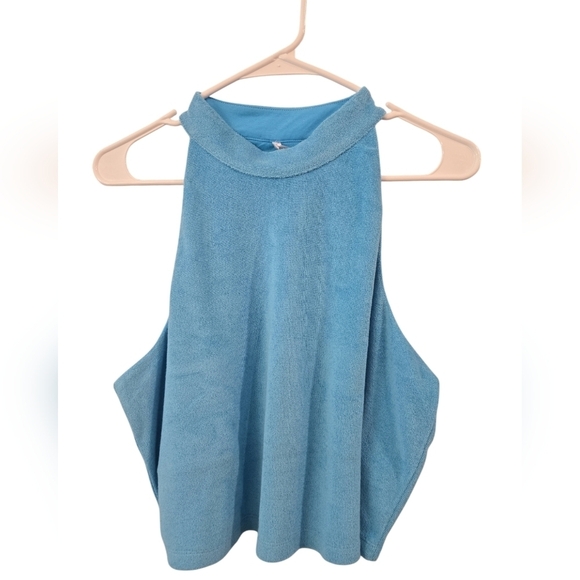 FABLETICS TERRY BUILT- IN BRA TANK. SIZE XXL. (BLUE) - Picture 1 of 10
